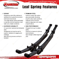 Rear 40mm Lift 0kg-GVM Rancho Leaf Springs for Nissan Navara D40 12/2005-02/2015