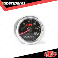SAAS Electronic Boost Gauge Diesel 0-30 psi 52mm Black Muscle Series 3
