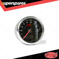 SAAS Tachometer 0-9K RPM Shiftlite 80mm In Dash Muscle Series 3 Black