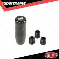 SAAS Carbon Fibre Car Gear Stick Shift Knob - 90mm with 3 Threaded Inserts