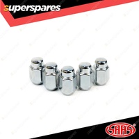 SAAS Wheel Nuts Acorn Taper 7/16 Inch Chrome Finish 35mm Length - in a Pack of 5