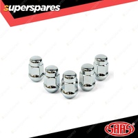 SAAS Wheel Nuts Acorn Bulge 12 x 1.50 Chrome Finish 35mm Length - in a Pack of 5