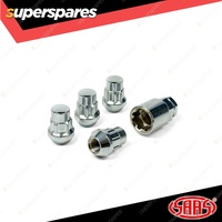 SAAS Lock Nuts Splined Drive Series Bulge Style 12mm x 1.50 - in a Pack of 4
