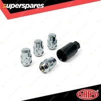 SAAS Lock Nuts Splined Drive Acorn Bulge 12mm x 1.25 - in a Pack of 4