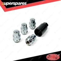 SAAS Lock Nuts Splined Drive Acorn Bulge 12mm x 1.50 - in a Pack of 4