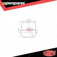 SAAS Wheel Nuts Bulge Open End 12 X 1.50 Chrome Finish 21mm Length Pack of 20