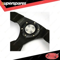 SAAS Steering Wheel 14 Inch Black Suede Flat Bottom + Indicator ADR Complied