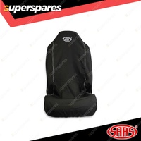 1 x SAAS Seat Cover Throw Black SAAS White Logo Large Seat Protection