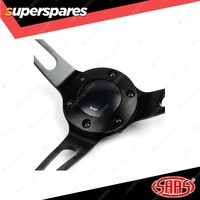 SAAS Steering Wheel 15 Inch Poly Classic Deep Dish Black Alloy Slots