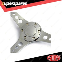 SAAS Steering Wheel 14 Inch Wood Logano Chrome Spoke & Chromed Horn Button