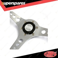 SAAS Steering Wheel 14 Inch Wood Logano Chrome Spoke with Standard Horn Button