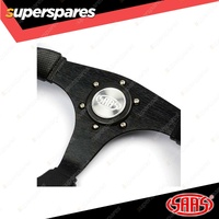 SAAS Steering Wheel 14 Inch Poly Octane Black Spoke Shallow 25mm Dish