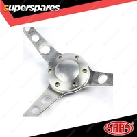 SAAS Steering Wheel 15 Inch Wood Classic Brushed Alloy Spokes With Holes