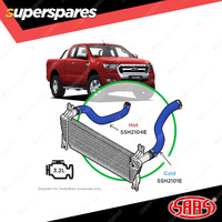 SAAS Silicone Intercooler Blue LH Hot 1 Pce Pipe for Ford Ranger PX 3.2L 11-22