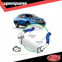 SAAS Silicone Intercooler Blue Pipe RH Cold for Mitsubishi Triton Pajero Sport