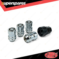 SAAS Lock Nuts Internal Star Bulge Chrome Finish 7/16 UNF - in a Pack of 4