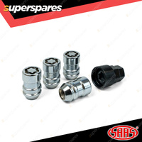 SAAS Lock Nuts Internal Star Bulge Chrome Finish 1/2 - in a Pack of 4