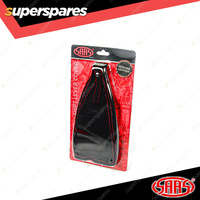 SAAS Suede Gear Shift Boot Cover Black Double-stitched with Small Snap Button