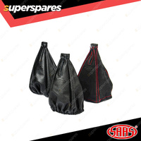 SAAS Vinyl Gear Shift Boot Cover Black Double-stitched with Small Snap Button