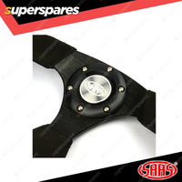 SAAS Steering Wheel Suede Finish 14 inch Black Flat Bottom ADR Compliant