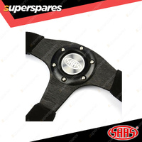 SAAS Steering Wheel Suede 14 inch Black Brushed Finished Spokes ADR Compliant