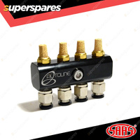 SAAS Diff Breather Kit Alloy 4 Port Plumbing 1/8 Inch BSPT Thread Size