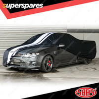 SAAS Car Cover Indoor Breathable Classic Utility Large 5.3m Red With White Stri