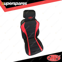 SAAS Seat Sports Cushion Pu Black-Red Large With Logo Including Bolster Padding