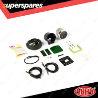 SAAS Mechanical Boost Gauge Diesel Silver Bezel Surround 0-30psi 52mm SRD Series