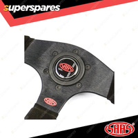 SAAS Steering Wheel Suede Corsa 330mm Black Indicator Contoured Grip 40mm Dish