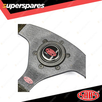 SAAS Steering Wheel Suede Sprint 350mm Black Indicator Rounded Grip 40mm Dish