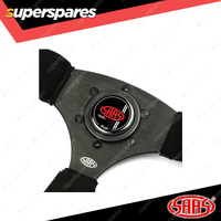 SAAS Steering Wheel Suede 14 inch Tokyo Motorsport Black Spoke ADR Compliant