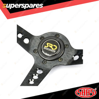 SAAS Steering Wheel Suede SRD 14 inch Deep Dish Black With Holes Indicator ADR