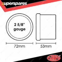 SAAS Turbo Boost Gauge 30 In-Hg 20 psi 66mm 2-5/8" Black Muscle Series