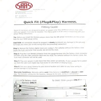 SAAS Gauge Quick Fit Power Harness Plug and Play for Trax Gauges SGH6002