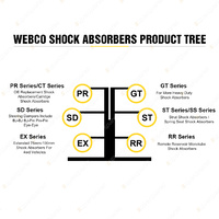2 Rear HD Gas Webco Pro Shock Absorbers for FORD FALCON FAIRMONT EA EB ED EF EL