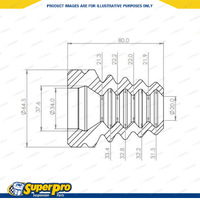 SuperPro Rear Bump Stop Kit for Toyota Land Cruiser Pardo 150 FJ Cruiser GSJ15