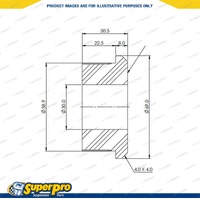 SuperPro Front Lower Diff Mount Left Bush Kit for Ford Ranger PX I II III 11-22