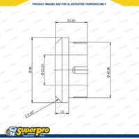 SuperPro Front Differential Mount Right Bush Kit for Mazda BT-50 UP UR 2011-2020