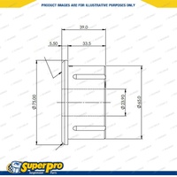 SuperPro Rear Leaf Spring Front Eye Bush Kit for Peugeot Boxer 2006-On