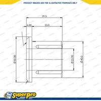 SuperPro Rear Leaf Spring Rear Eye Bush Kit for Peugeot Boxer 2006-On