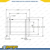 SuperPro Rear Trailing Arm Rear Bush Kit for Abarth 124 348 2016-On