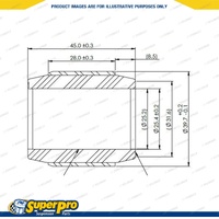 SuperPro Rear Control Arm Lower Front Inner Bush Kit for Kia Cerato BD GT 18-On
