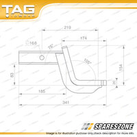 TAG Tow Ball Mount for Toyota Landcruiser VDJ200R URJ202 UZJ200 4.5L 4.6L 4.7L