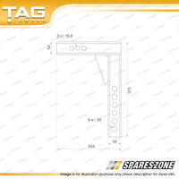 TAG Weight Distribution Shank - Heavy Duty 50mm Square 150mm Drop