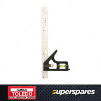 1 pc of Toledo Adjustable Combination Square Metric & Imperial - 300mm