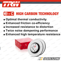 2x Rear TRW Brake Rotors for VW Golf MKVII Arteon Caddy Magotan Passat Tiguan