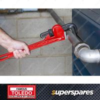 Toledo Pipe Wrench Steel - Overall Length 300mm 12" Max Jaw Opening 50.8mm 2"