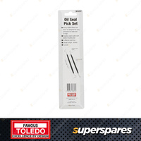 Toledo Oil Seal Pick Set 2 pcs - Stainless Steel Shaft w/Plastic Knurled Grips