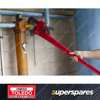 Toledo Pipe Wrench Steel - Length 1200mm 48" Max Jaw Opening 100mm 4"